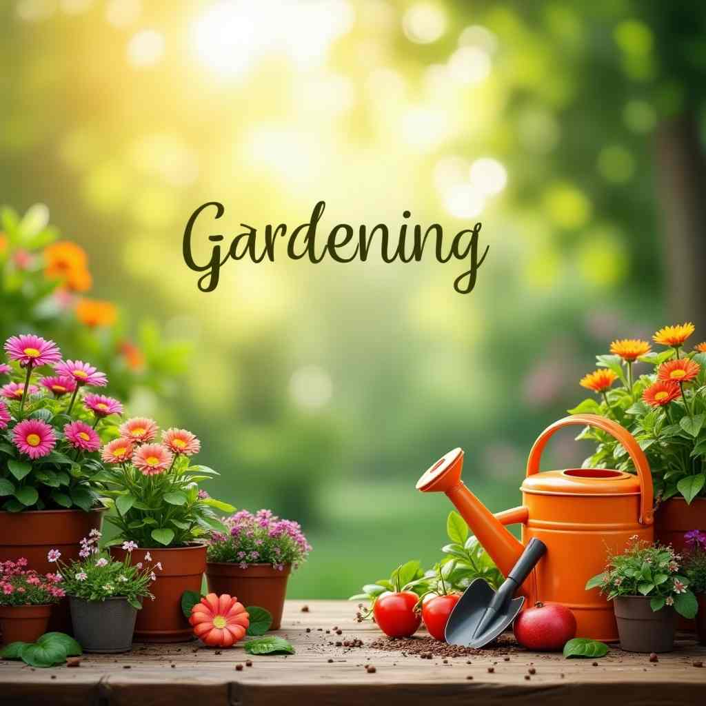 Gardening website PSD design material